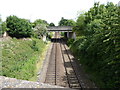 The railway line in Cherry Orchard, Shrewsbury