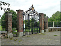 TQ6472 : Gates, Woodlands Park, Gravesend by Robin Webster
