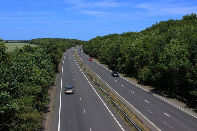 The A428 - the very last section