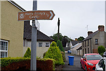H4085 : Direction sign for Harry Avery's Castle, Newtownstewart by Kenneth  Allen