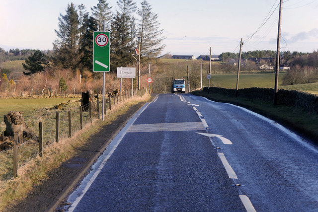 A6094 approaching Howgate