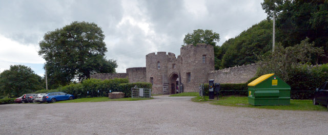 The entrance to Beeston Castle seen from the car park