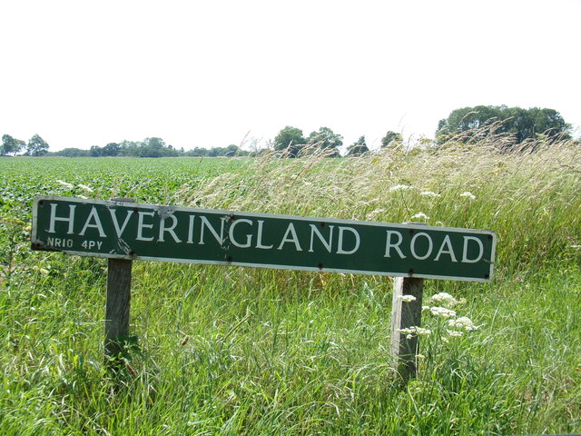 Haveringland Road sign