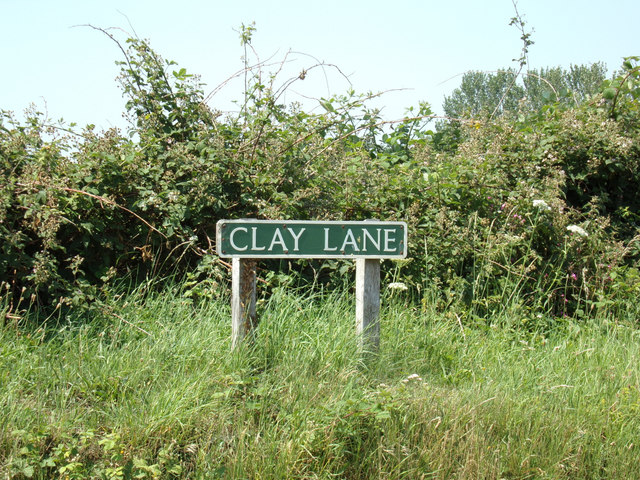Clay Lane sign