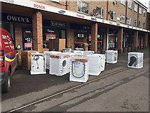 SP2965 : Washing machines and other appliances delivered to a shop, Emscote Road, Warwick by Robin Stott