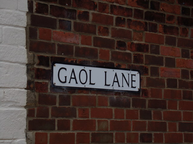 Gaol Lane sign