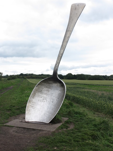 'Eat For England' Spoon Near Seghill © Geoff Holland :: Geograph ...