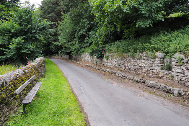Wall beside road heading for Shildon