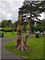 Gymnast carving, Lido park Droitwich