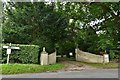 TL9560 : Drinkstone Green: Entrance to Drinkstone House by Michael Garlick