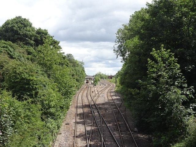 Knottingley railway station from Pontefract Road bridge
