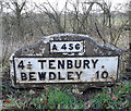 Old Milestone by the A456, Knighton on Teme Parish