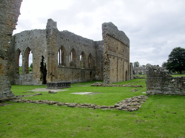 Egglestone  Abbey  and  the  chest  tomb  of  Sir  Ralph  Bowes