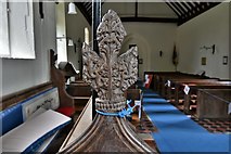 TL9057 : Bradfield St. Clare, St. Clare's Church: Poppy head by Michael Garlick