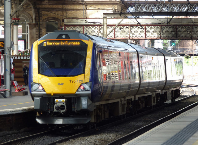 Barrow In Furness train at Preston Thomas Nugent cc by sa 2.0