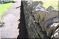 Dry stone churchyard wall