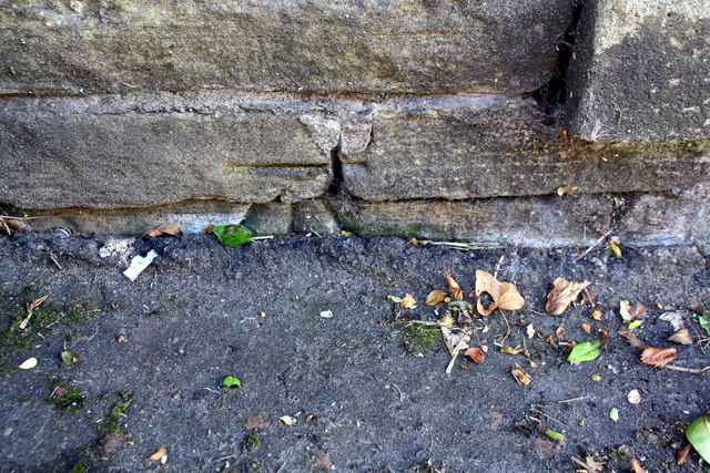 Benchmark on wall fronting Nutclough Cottage