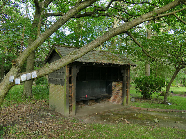Shelter in Lawnswood cemetery