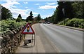 Temporary traffic lights warning sign