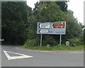 Modern sign and old milestone, between Chudleigh Knighton and Chudleigh