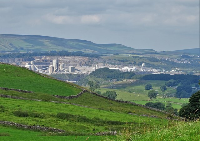 View to Tunstead Limestone Works from Sough Top