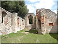 St Peter, Alresford: ruined interior