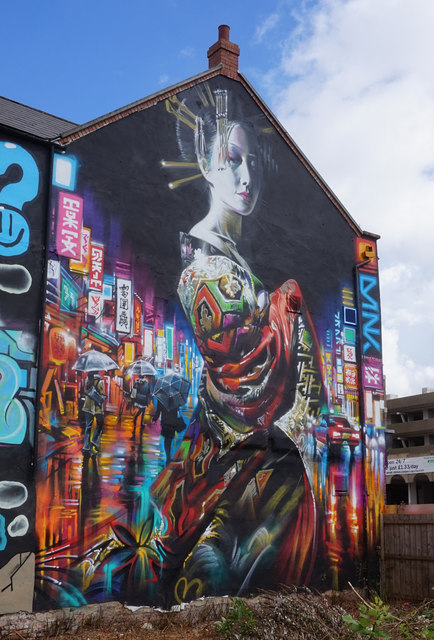 The Geisha Girl Mural © Ian S :: Geograph Britain And Ireland