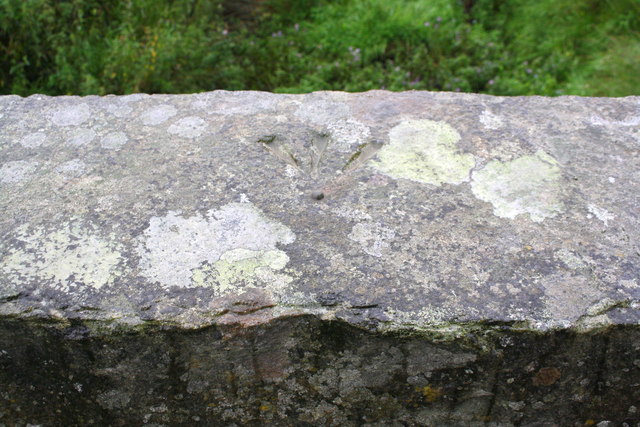 Benchmark on north parapet of Intake Bridge