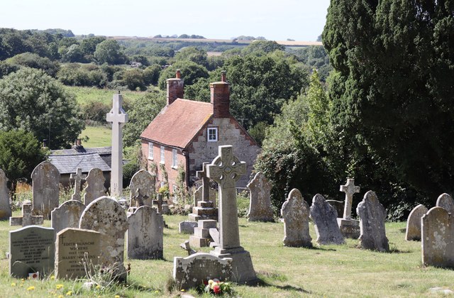 The churchyard at All Saints, Calbourne