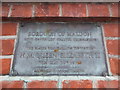 Plaque on the park gates, Maldon (ii)