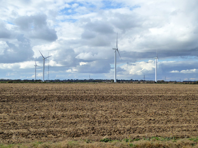 Part of Bradwell Marsh wind farm