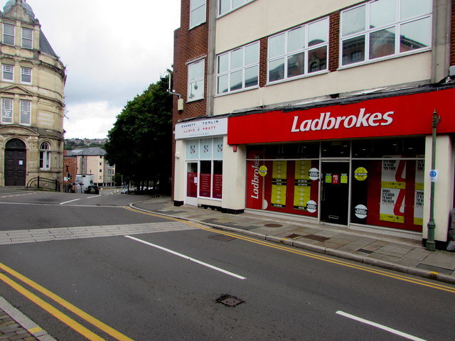 Recently reopened Ladbrokes in Pontypool town centre