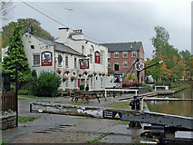 SJ6543 : The Shroppie Fly in Audlem, Cheshire by Roger  D Kidd