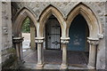TQ2485 : Arches, Hampstead Cemetery Chapel by Robin Sones