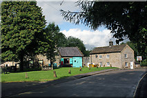 SK2176 : Village Green, Market Hall and stocks, Church Street, Eyam by Jo and Steve Turner