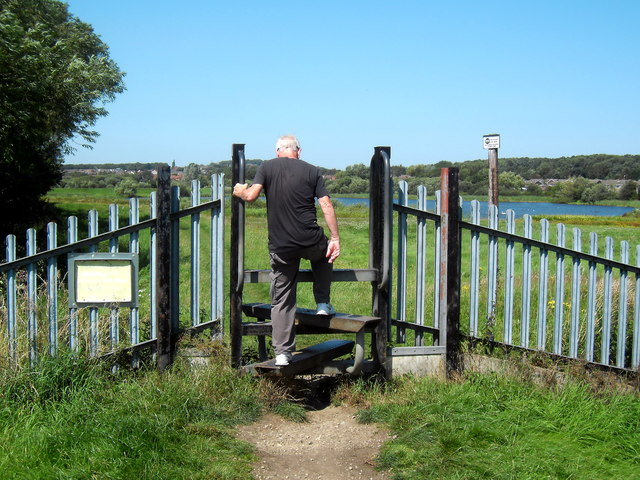 Crossing the stile at Allerton Bywater Castleford