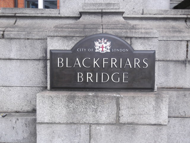 Blackfriars Bridge sign