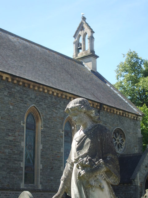 A statue of an angel in Christ Church