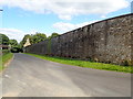 High wall surrounding Monkton Farleigh Manor