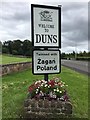 Welcome to Duns twinned with Zagan Poland, sign