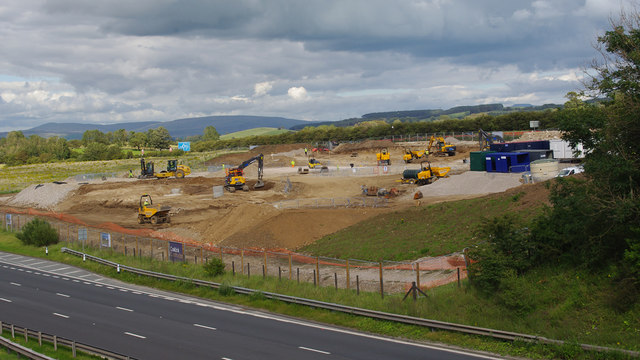 Construction site by M6 Junction 35