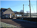 Frosted fields and school at Horton