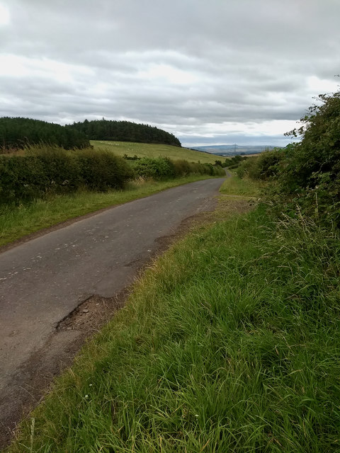 Road down Flodden Edge