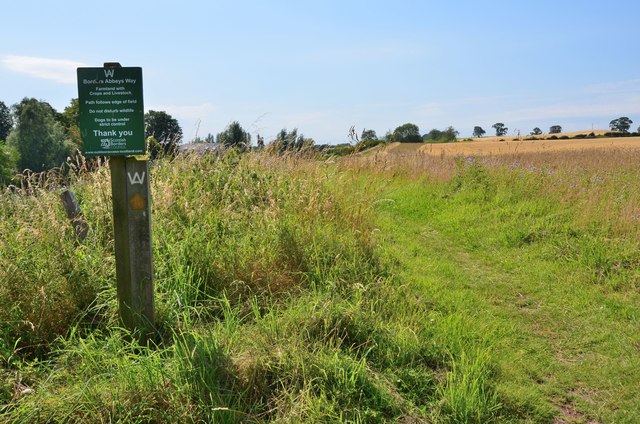 Field edge path, Borders Abbeys Way © Jim Barton cc-by-sa/2.0 ...