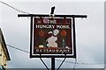 O2912 : The Hungry Monk (2) - sign, Church Road, Greystones, Co. Wicklow by P L Chadwick