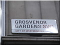 TQ2879 : Grosvenor Gardens street sign by Robin Sones