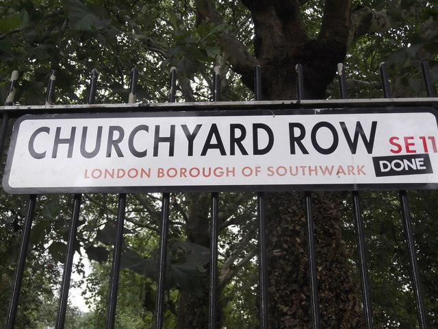 Churchyard Row street sign