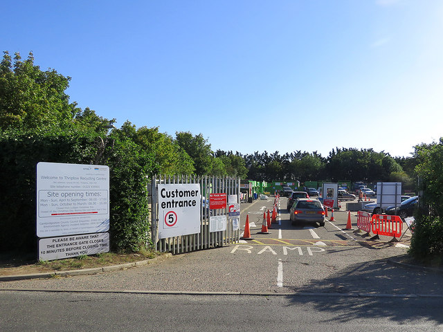 Thriplow Recycling Centre entrance