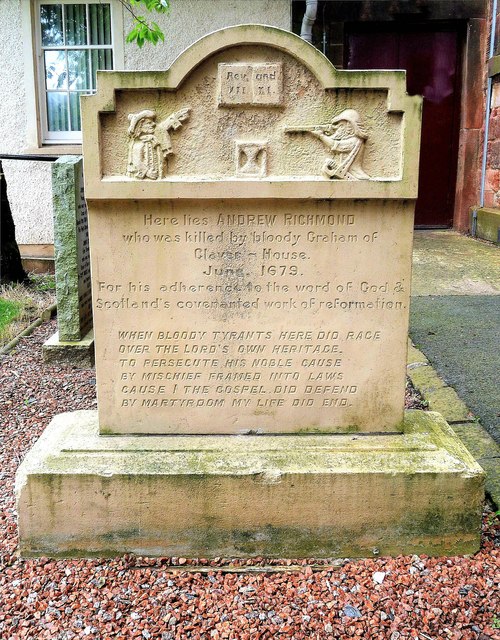 Andrew Richmond's Grave - Galston Parish Church