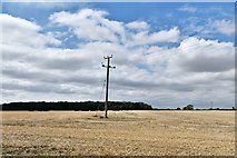 TM3061 : Parham: Harvested field by Michael Garlick